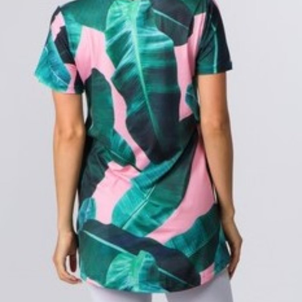 YELETE | Med Tunic Palm Leaf Print | NWT - Picture 3 of 4